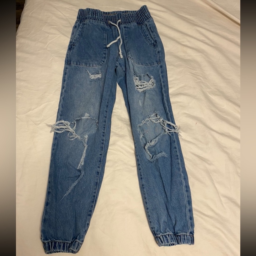 Celebrity Pink Blue Denim Waistband